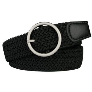 5976 Plus Size Belts 55'' Women Laides Woven Stretch Elastic Belt Womens Black